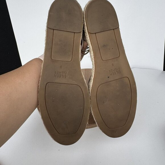 Eileen Fisher Beige Suede Espadrille Flats Womens Shoes Size 9 - Picture 5 of 8